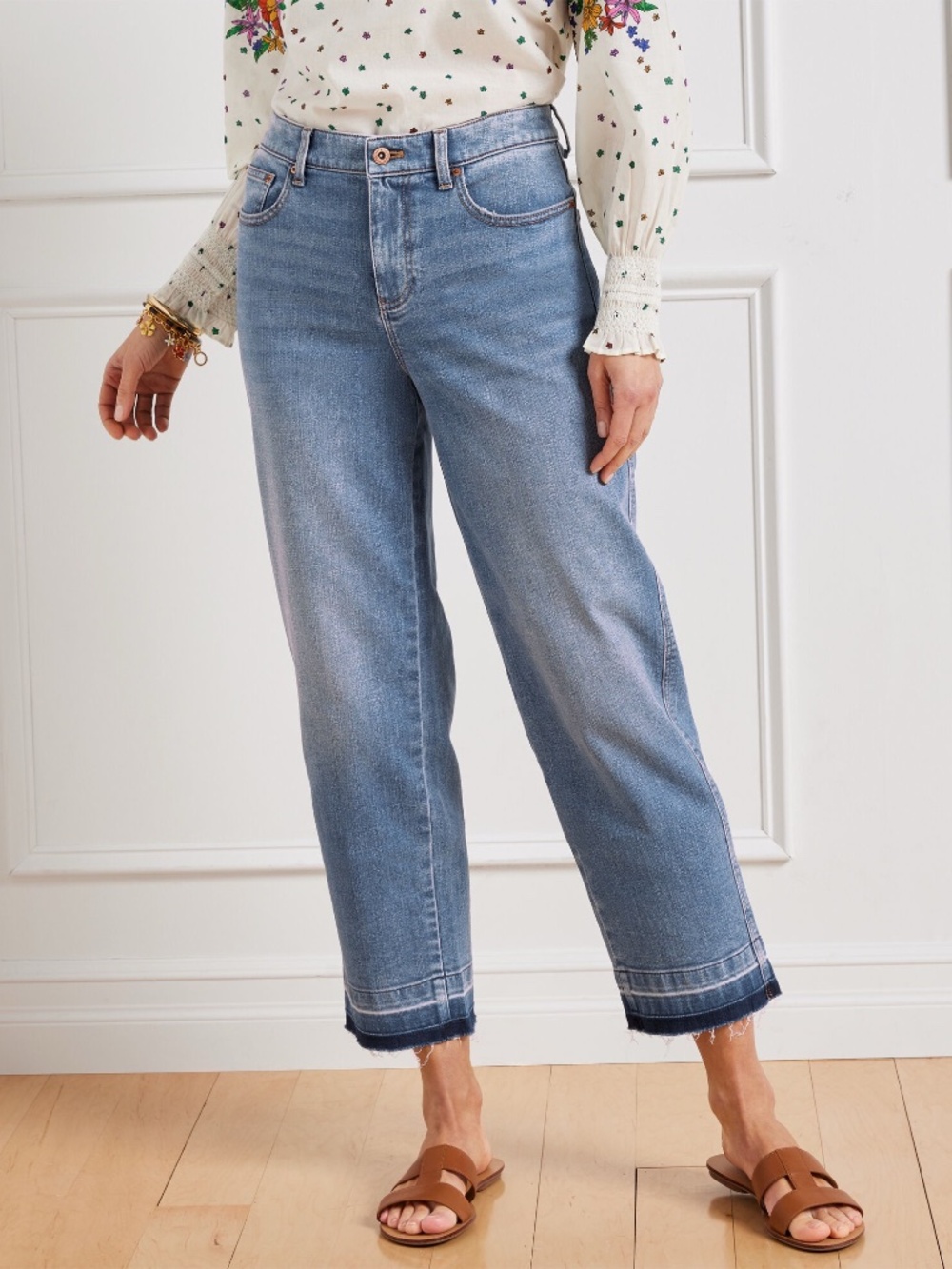 Talbots High Waist Straight Ankle Jeans Ventura Wash Size 10
